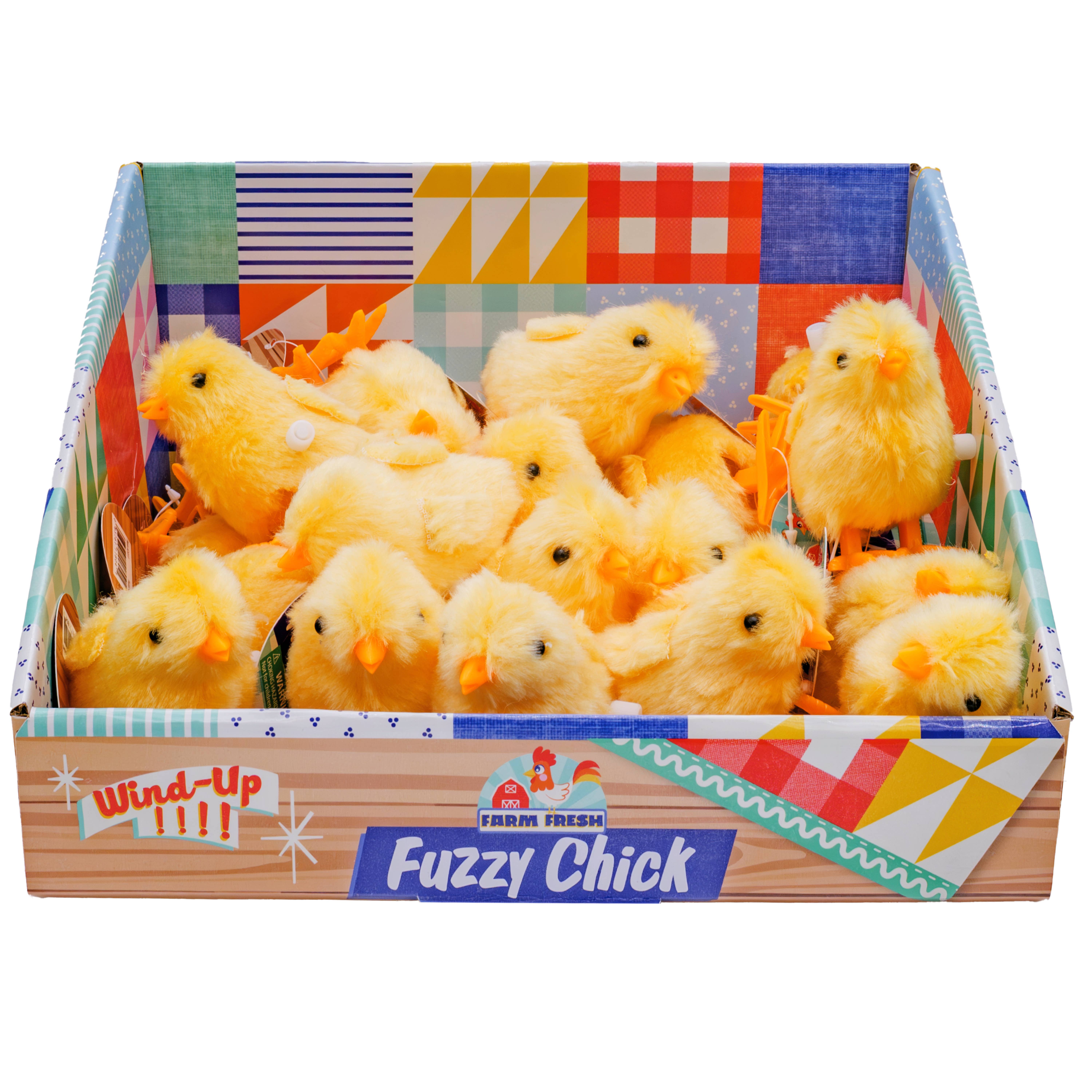 Toysmith - Farm Fresh Yellow Fuzzy Chick Wind Ups, Spring, Easter | Ah ...