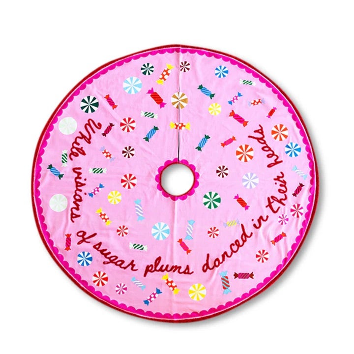 Sugar Plums Embroidered Tree Skirt - Thumbnail 2